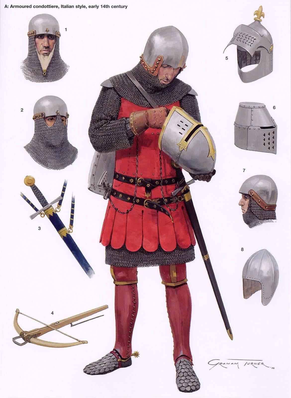 Armored condottiere italian style early 14th century 1
