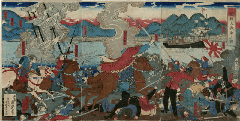 Bataille de hakodate par utagawa yoshitora