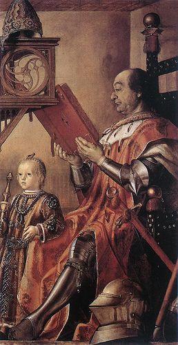 Berruguete pedro 1450 1504 1480 prince federico da montefeltro and his son