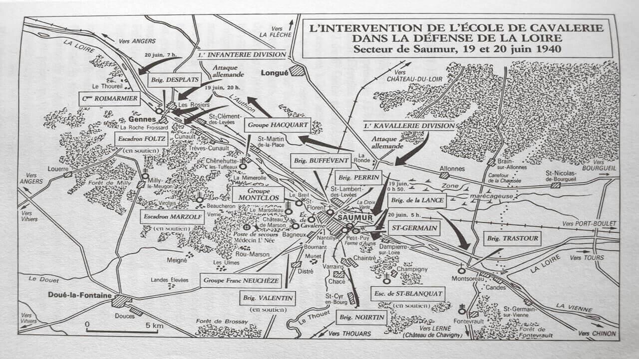 Carte de la bataille de saumur par patrick de gmeline