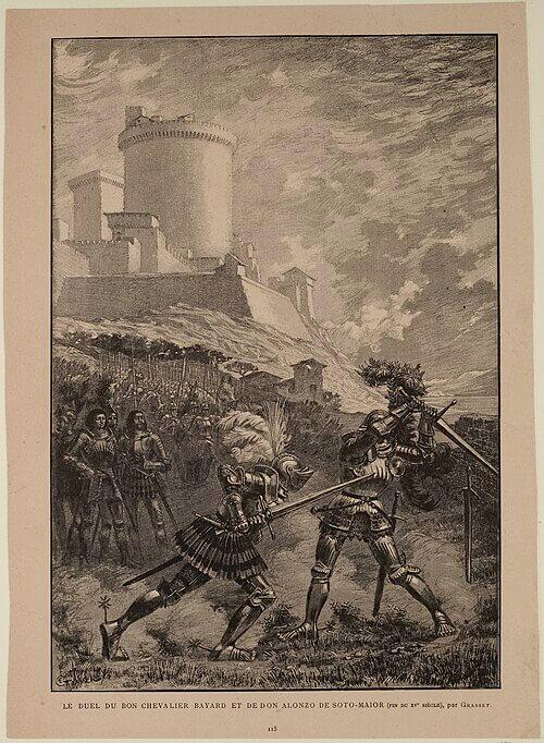 Duel entre bayard et soto mayor par eugene samuel grasset