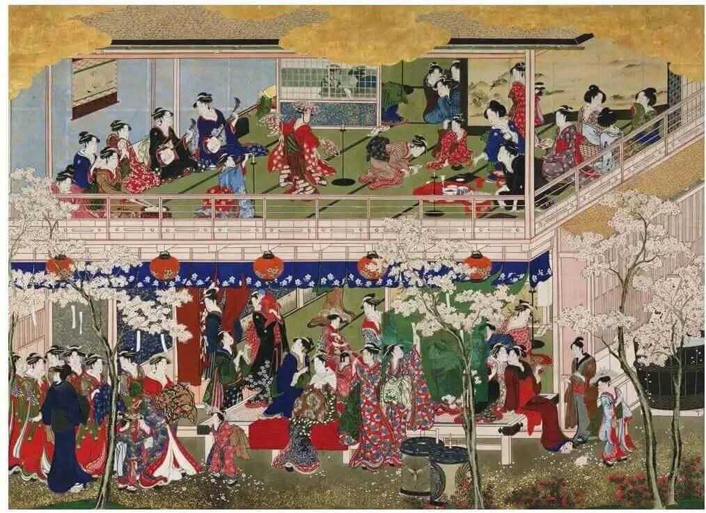 Geisha et oiran dans les quartiers des plaisirs