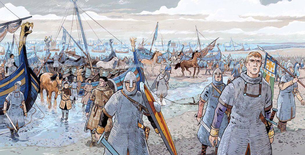 Guillaume le conquerant accoste a pevensey emmanuel cerisier