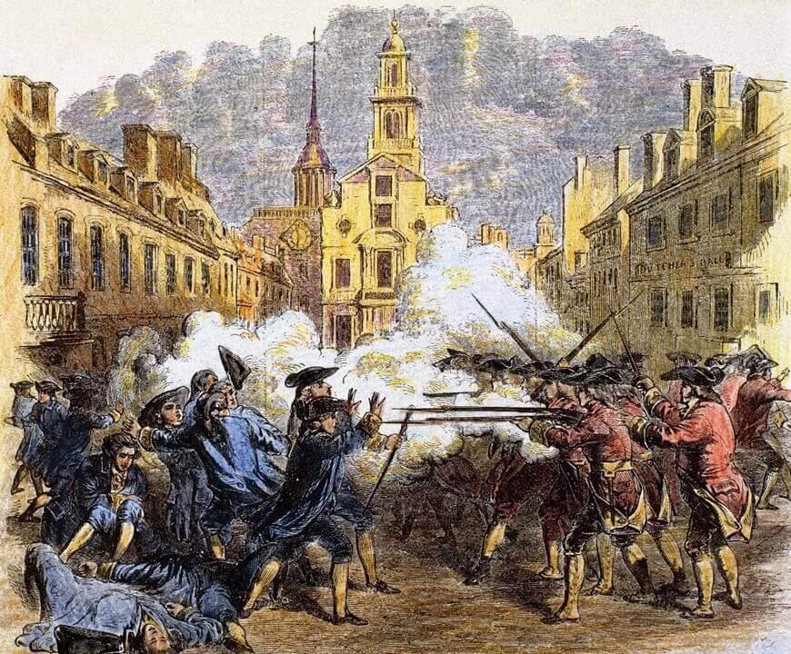 Illustration boston massacre