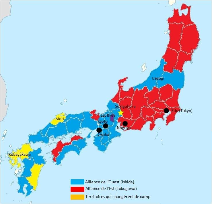 Carte Japon et localisation Sekigahara