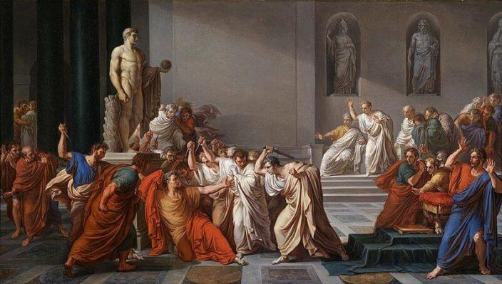 La mort de cesar par vincenzo camuccini