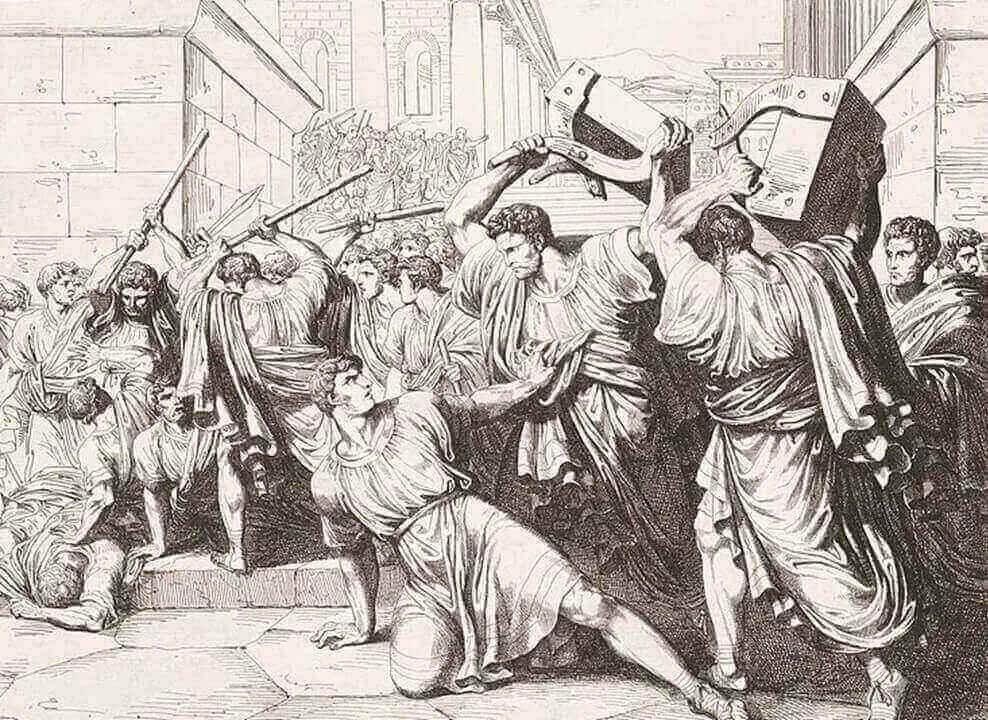 Mort de tiberius gracchus par bartolomeo pinelli