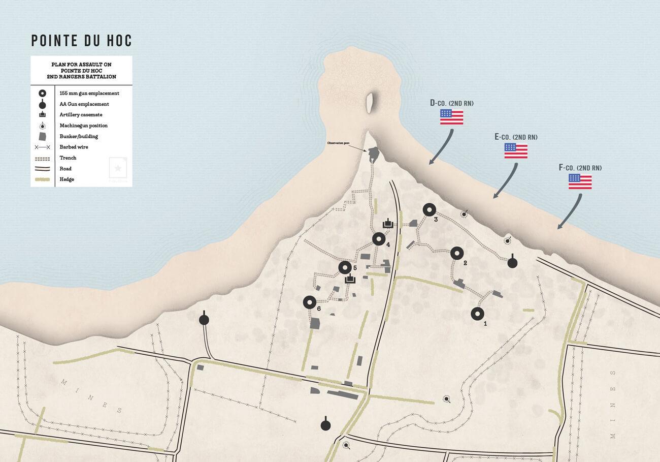 Plan pointe du hoc