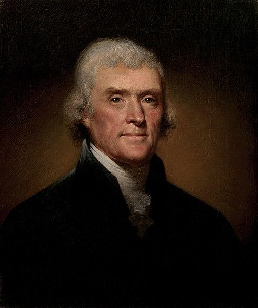 Portrait thomas jefferson par rembrandt peale 1801