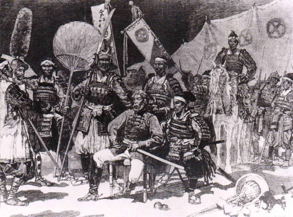 Saigo takamori et ses officiers lors de la rebellion de satsuma