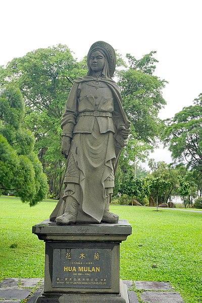 Statue de hua mulan a singapour